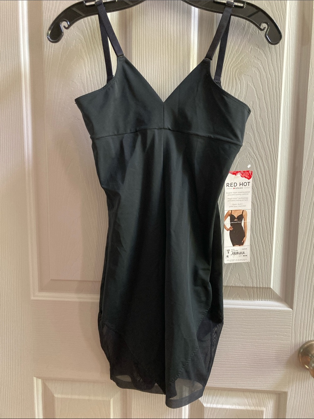 NWT SPANX Black Slimming Slip with Adjustable Straps